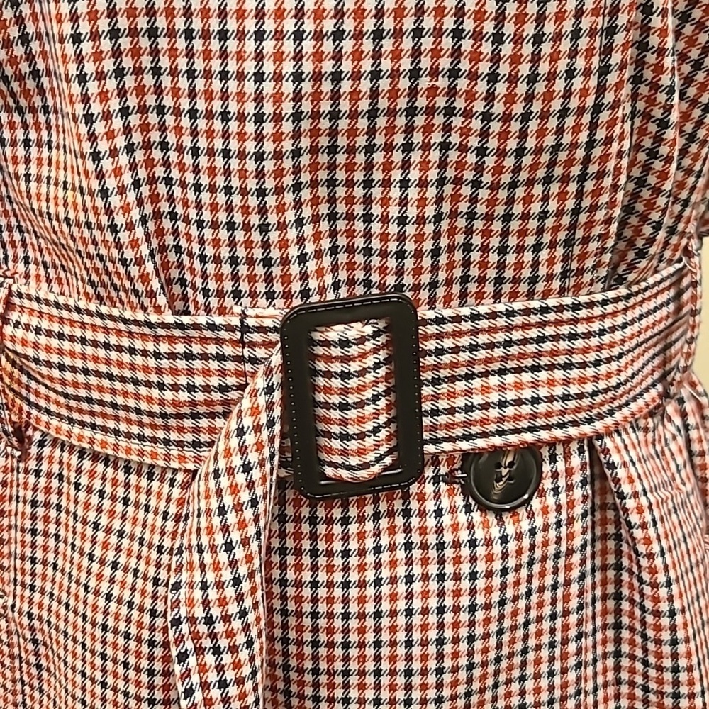 Charlotte Russe plaid button front tie waist jacket - Picture 5 of 10